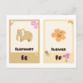 Alfabet Flashcards ,ABC Educatieve Kaarten E, F, G