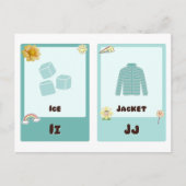 Alfabet Flashcards ,ABC Educatieve Kaarten I, H, K (Voorkant)