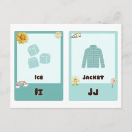 Alfabet Flashcards ,ABC Educatieve Kaarten I, H, K