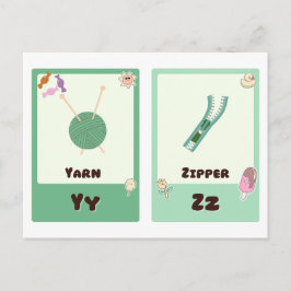 Alfabet Flashcards ,ABC Educatieve Kaarten Y, Z