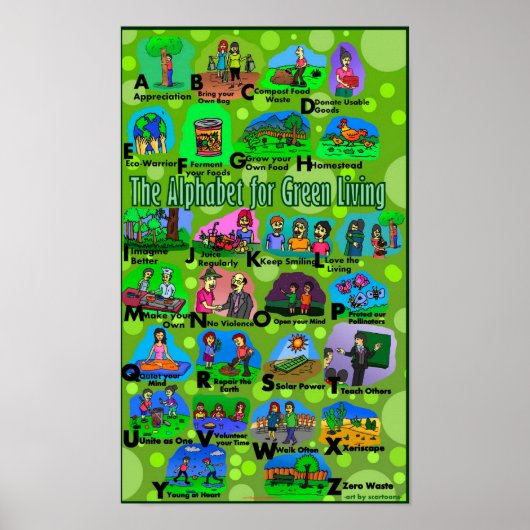 Alfabet for Green Living Poster (Voorkant)