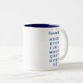 Alfabet Forwards en backwards Mok (Voorkant rechts)