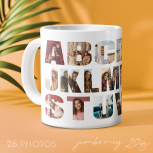 Alfabet Fotocollage - Moeilijk Niveau Grote Koffiekop