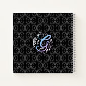 Alfabet G Monogram Handschrift Notitieboek (Achterkant)