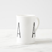 Alfabet Gifting Modern Monogram Bone China Mok (Voorkant rechts)
