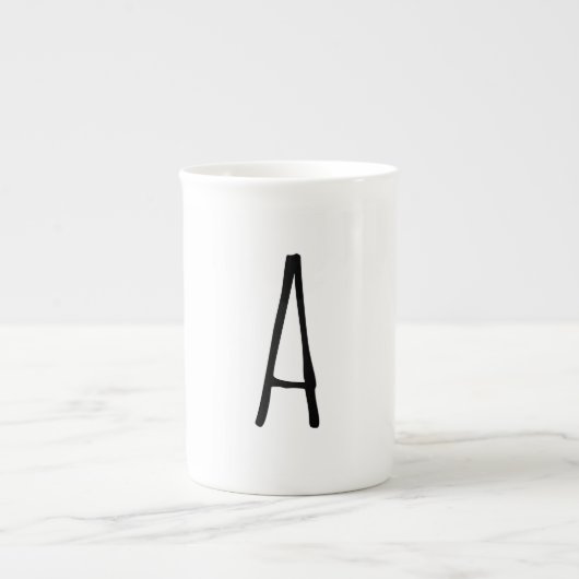 Alfabet Gifting Modern Monogram Bone China Mok (Voorkant)