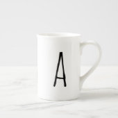 Alfabet Gifting Modern Monogram Bone China Mok (Rechts)