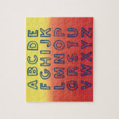 Alfabet Grafiek Bovenste Hoesje Letters Zonsonderg Legpuzzel (Verticaal)