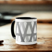 Alfabet Grey Letter Pattern Monogrammed Mok
