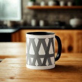 Alfabet Grey Letter Pattern Monogrammed Mok