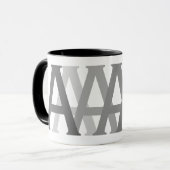 Alfabet Grey Letter Pattern Monogrammed Mok (Voorkant links)