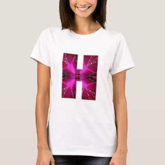 Alfabet H HH: Sparkle Theme Star Circle T-shirt