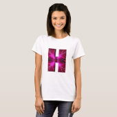 Alfabet H HH: Sparkle Theme Star Circle T-shirt (Voorkant volledig)