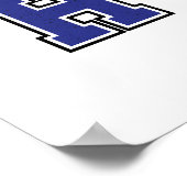 "Alfabet H in blauwe kleur" Poster (Hoek)