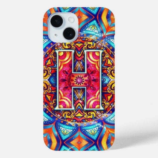 Alfabet H mandala Case-Mate iPhone Case (Achterkant)