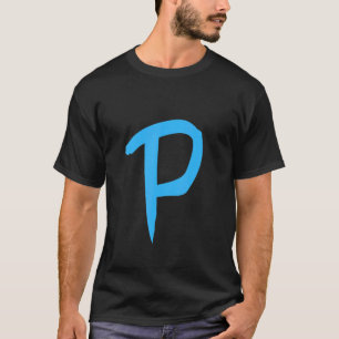 Alfabet Handgeschreven brief P T-shirt