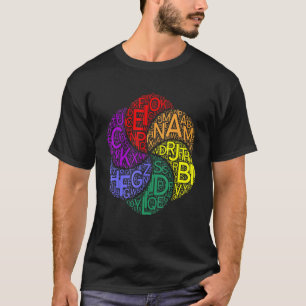 Alfabet Hi Leraar Studenten Terug naar school 1e d T-shirt