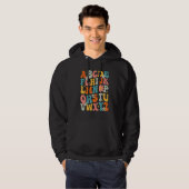 Alfabet Hi Terug naar school ABC Pre K Kleuterscho Hoodie (Voorkant volledig)