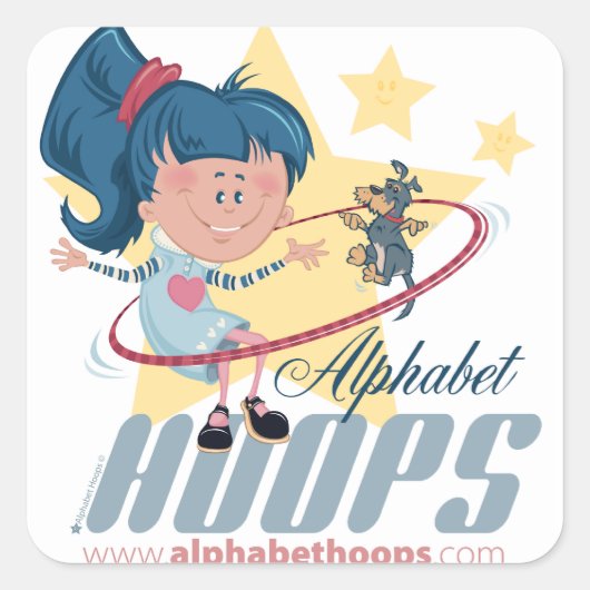 alfabet hoepels: Stickers (Voorkant)