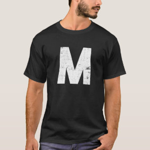 Alfabet hoofdletter M bijpassende familie groep co T-shirt