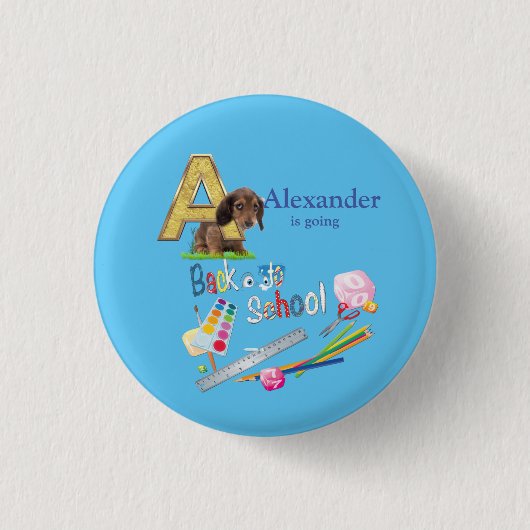 Alfabet hoofdsteden Terug naar school Ronde Button 3,2 Cm (Voorkant)