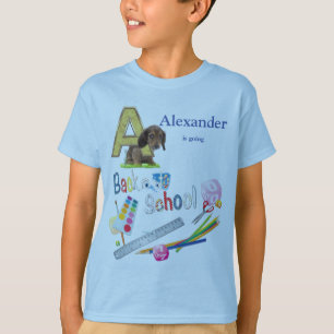 Alfabet hoofdsteden Terug naar school T-shirt