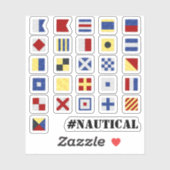 🏴 Alfabet in Nautische Signaalvlag Stickers (Vel)