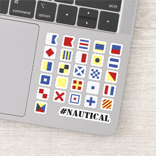 🏴 Alfabet in Nautische Signaalvlag Stickers
