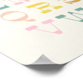  alfabet in parelkleuren poster (Hoek)