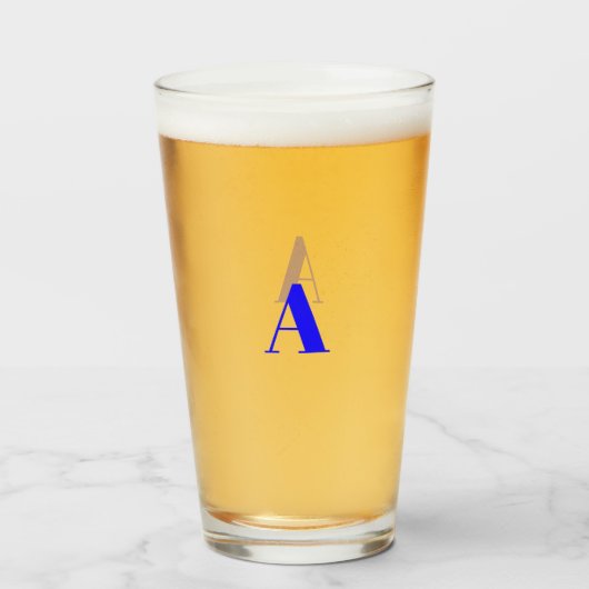 Alfabet-initiaal aanpassen, personaliseren glas (Voorkant gevuld)
