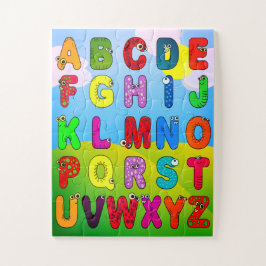 Alfabet Jigzaag Puzzle, kleurrijk kinderalfabet Legpuzzel