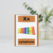 Alfabet kaart (met echt afbeelding) (Staand voorkant)