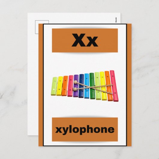 Alfabet kaart (met echt afbeelding) (Voorkant / Achterkant)