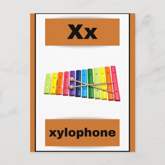 Alfabet kaart (met echt afbeelding) (Voorkant)