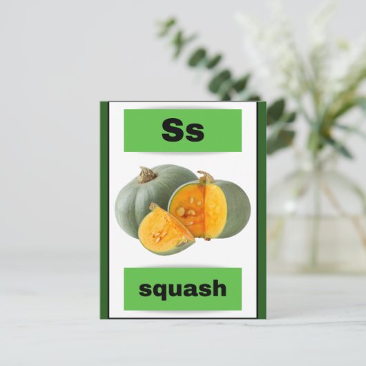 Alfabet kaart (met echt afbeelding) (Staand voorkant)