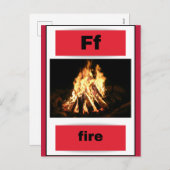 Alfabet kaart (met echt afbeelding) (Voorkant / Achterkant)