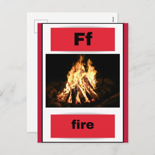 Alfabet kaart (met echt afbeelding) (Voorkant / Achterkant)