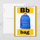 Alfabet kaart (met echt afbeelding) (Voorkant / Achterkant)