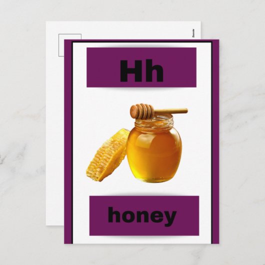 Alfabet kaart (met echt afbeelding) (Voorkant / Achterkant)