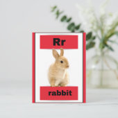 Alfabet kaart (met echt afbeelding) (Staand voorkant)