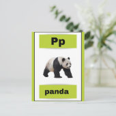 Alfabet kaart (met echt afbeelding) (Staand voorkant)