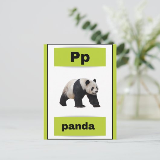 Alfabet kaart (met echt afbeelding) (Staand voorkant)