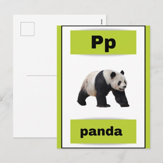Alfabet kaart (met echt afbeelding) (Voorkant / Achterkant)