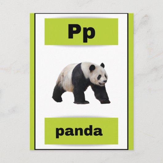 Alfabet kaart (met echt afbeelding) (Voorkant)
