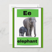 alfabet kaart (met echt afbeelding)Vakantie Briefk (Voorkant / Achterkant)