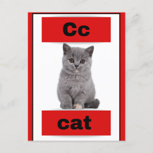 alfabet kaart (met echt afbeelding)Vakantie Briefk