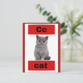 alfabet kaart (met echt afbeelding)Vakantie Briefk (Staand voorkant)