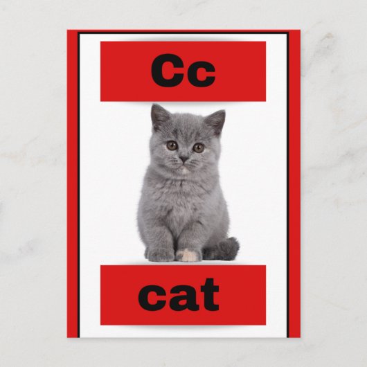 alfabet kaart (met echt afbeelding)Vakantie Briefk (Voorkant)