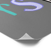 Alfabet kinder coole typografie poster (Hoek)