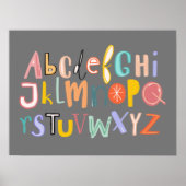Alfabet kinder coole typografie poster (Voorkant)